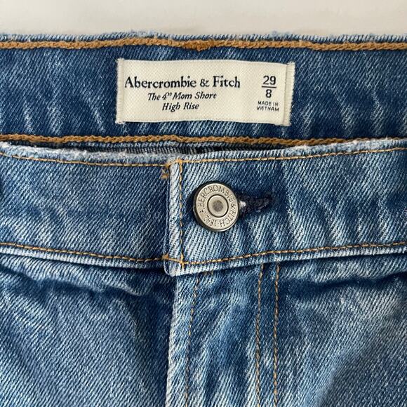 Abercrombie The 4” Mom Short High Rise Cutoff Denim Shorts - Size 29/8 - Picture 4 of 5